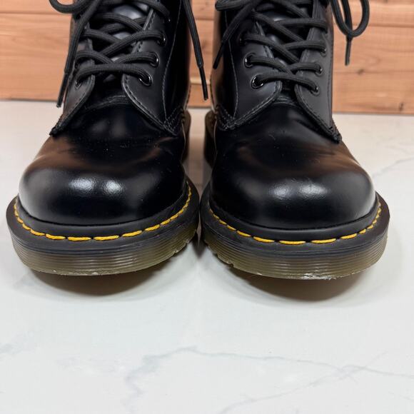 Dr Martens 1460 Glossy Leather Lace Up Boots Combat Moto Grunge Goth Women's 9 - Picture 13 of 14
